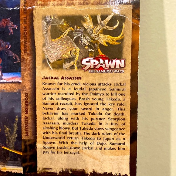 2001 McFarlane Toys Dark Ages Spawn Ser 19 The Samurai Wars Jackal Assassin NIP - Picture 3 of 10